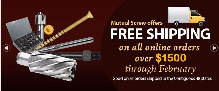 Mutualscrews free Shipping offer